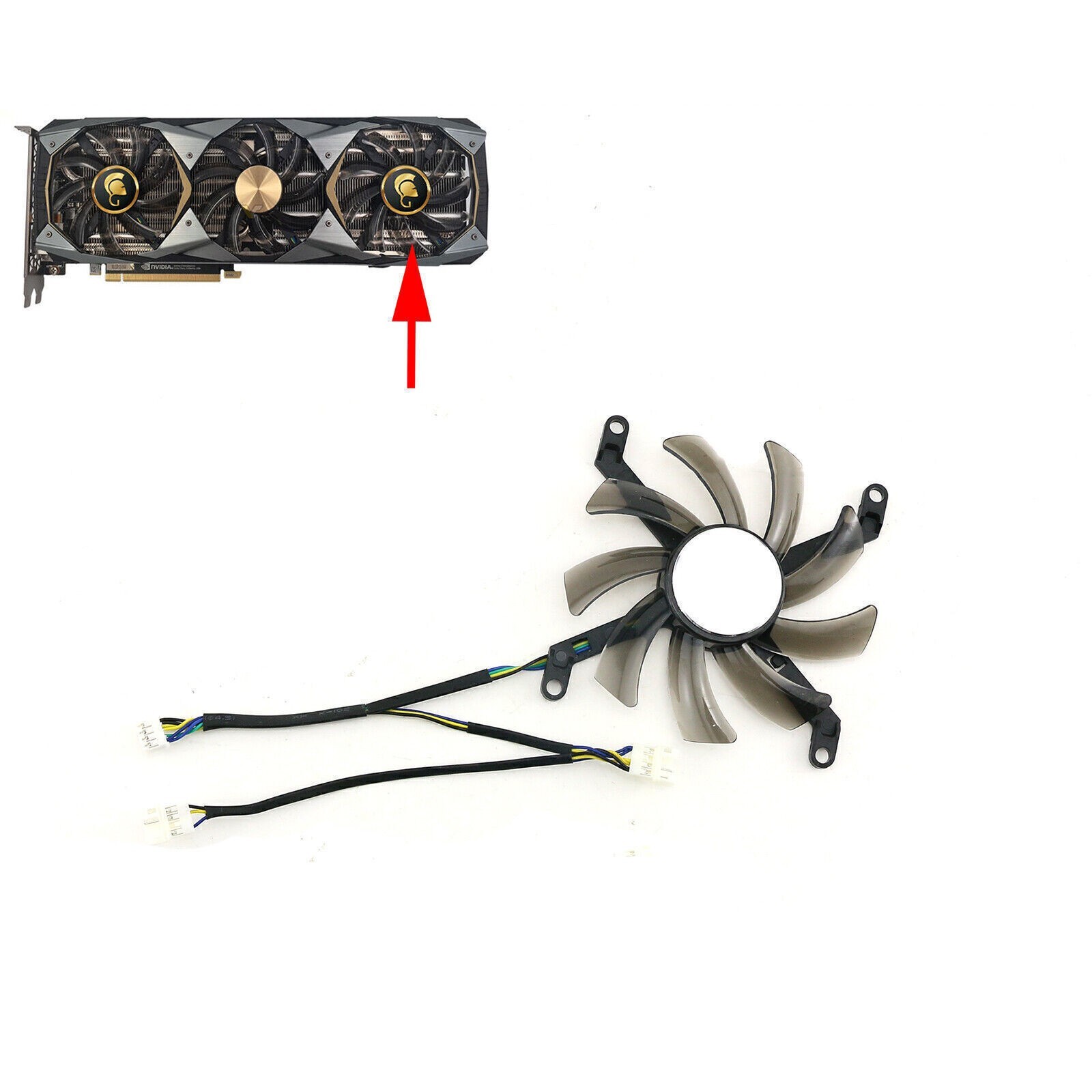 T129215SU Cooler Fan for Leadtek/Manli PNY ASL RTX2080 2070SUPER GTX1080ti 4Pin