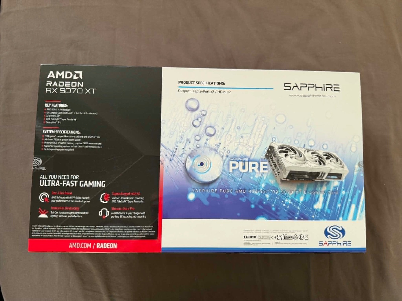 SAPPHIRE PURE AMD Radeon RX 9070 XT 16GB