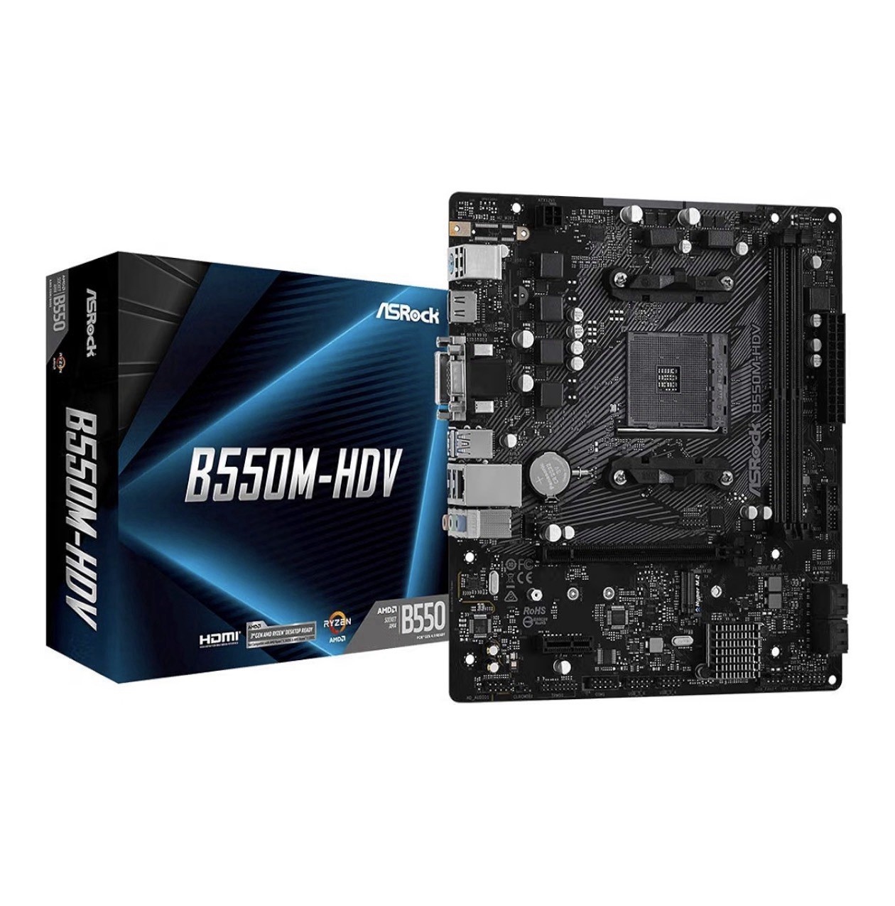 ASRock B550M-HDV Socket AM4 AMD Motherboard – 90-MXBDJ0-A0UAYZ