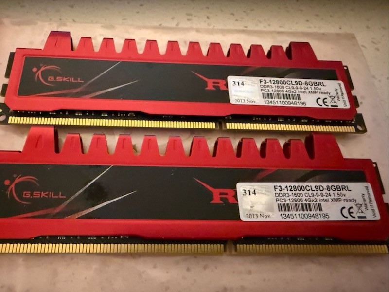 Lot of 4 GSkill/Patriot 16GB (4X4GB) PC3-12800 DIMM Memory For Desktops – Tested
