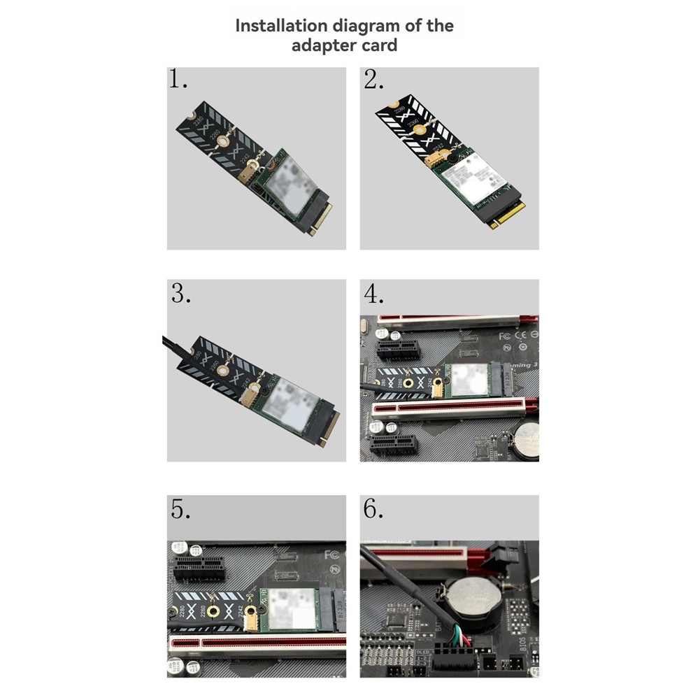 M2 A+E Key to M2 NVMe Adapter Converter M.2 Wifi Interface A/E to M Key Erw4328