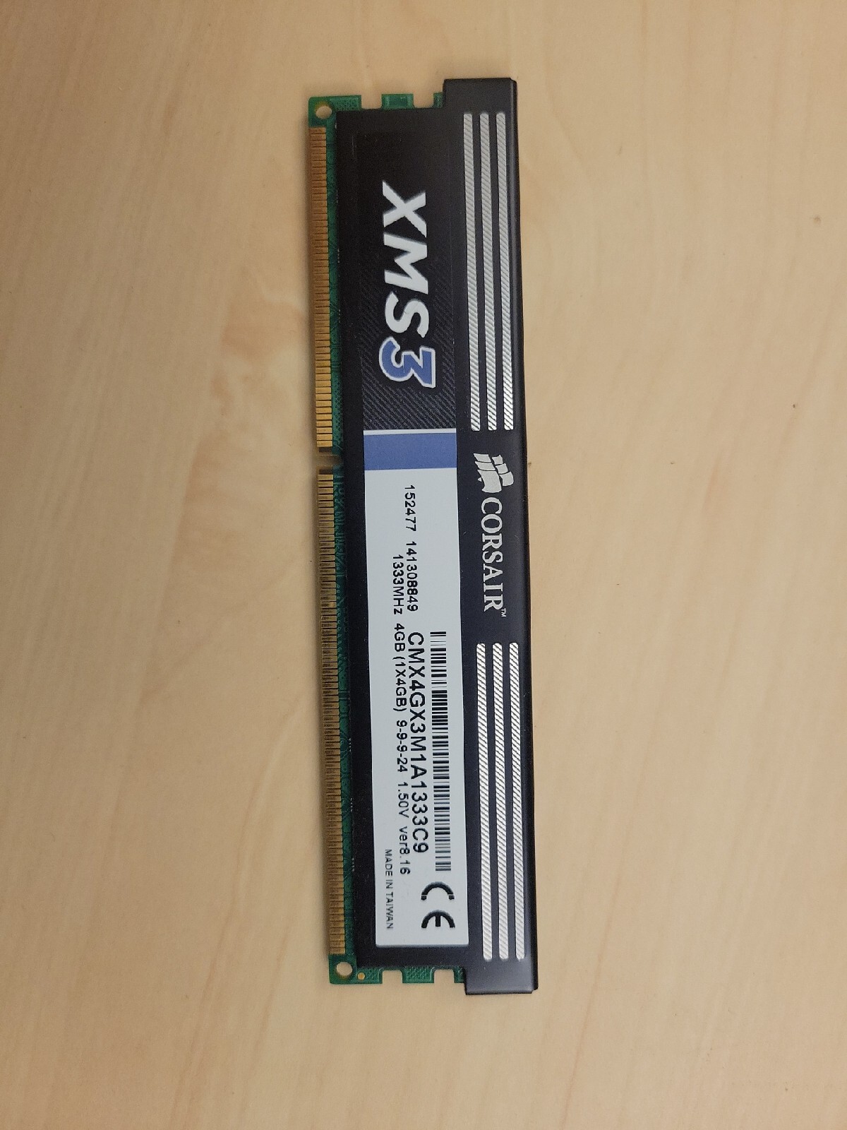 Corsair XMS3 4GB DDR3 1333MHz C9 kit for Desktop – CMX8GX3M2A1333C9