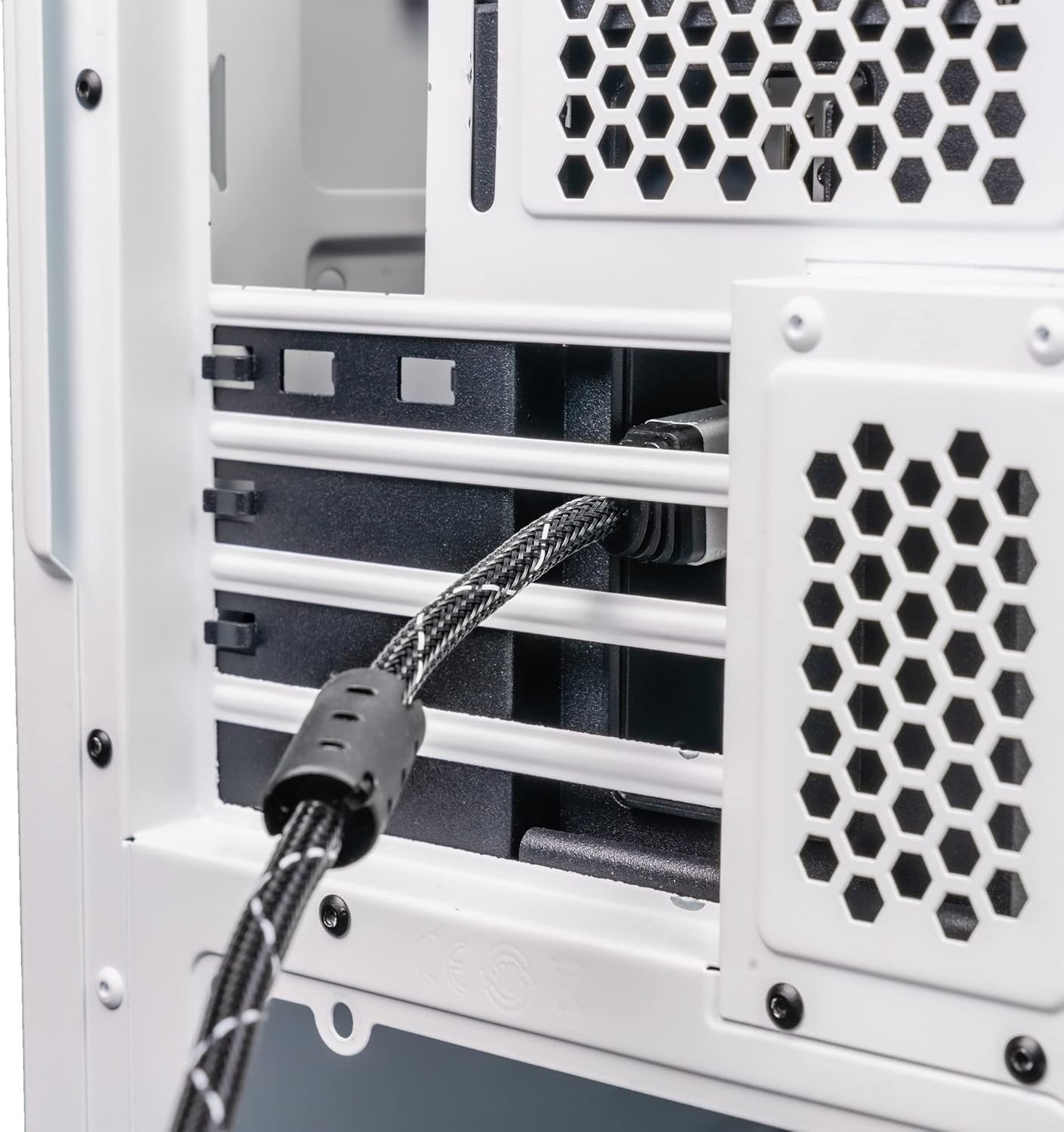 Adjustable Vertical GPU Bracket V3 PCIe 4.0 Steel Flow-Through Cooling