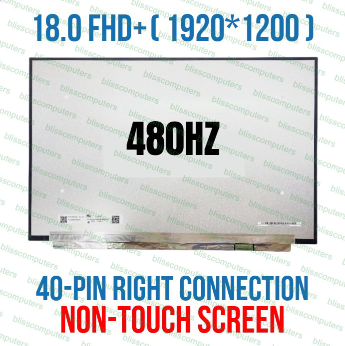 NE180WUM-NZ1 480hz 18.0″ IPS Laptop LCD Screen Display Panel 1920×1200 CN-0WXFYX