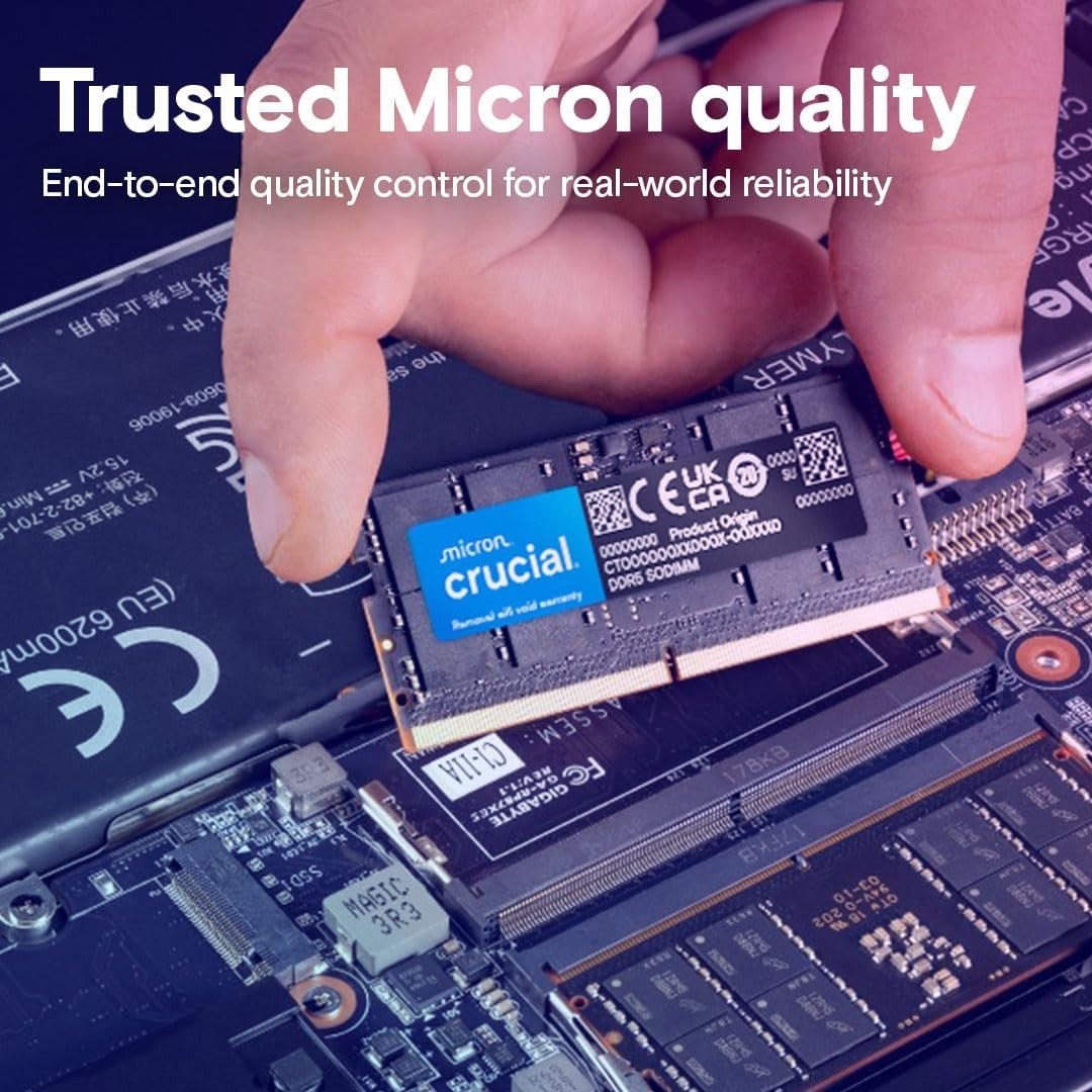 Crucial Micrón 32GB (2x16GB) DDR5 5600MHz SODIMM Laptop RAM SEALED New