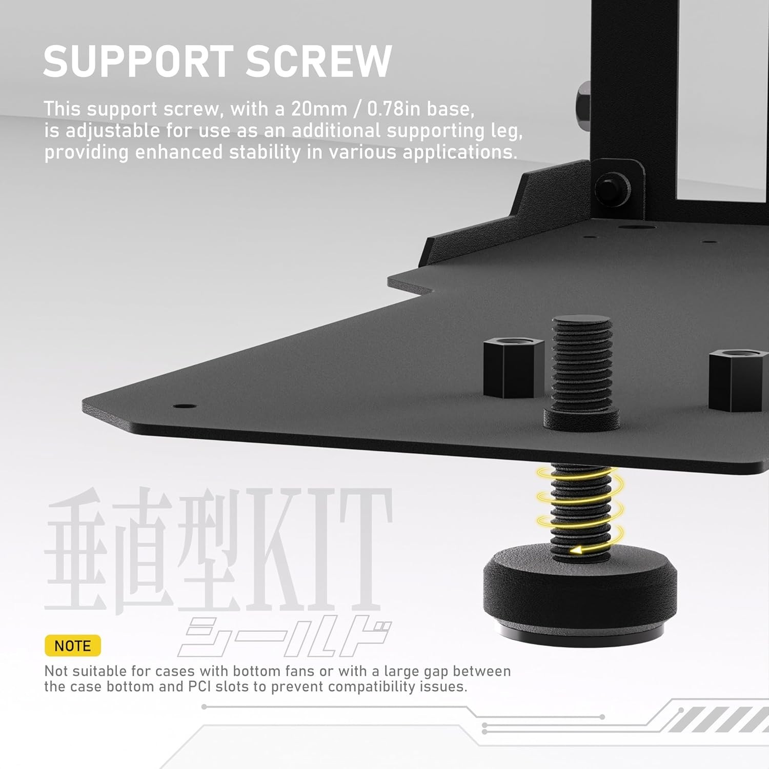 Vertical GPU Mount with High-Speed PCIE 4.0 Riser Cable, ARGB Module, 115mm/4…