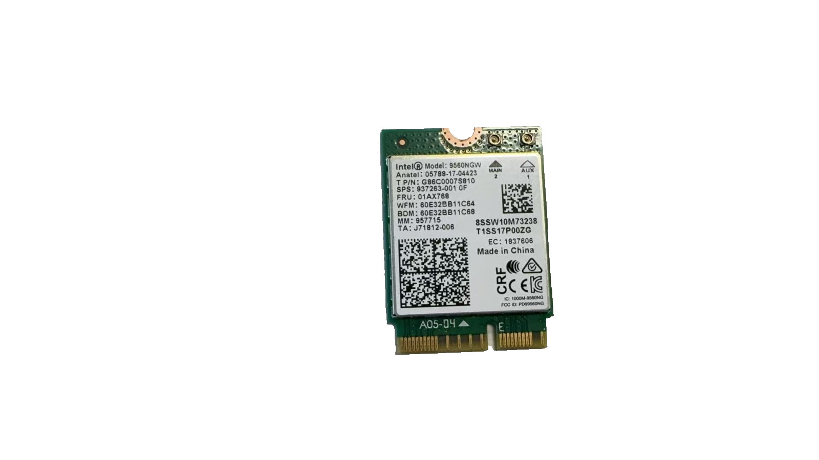 Lot2 Intel 9560NGW Wireless-AC9560 802.11AC WLAN Bluetooth 5.1 01AX768