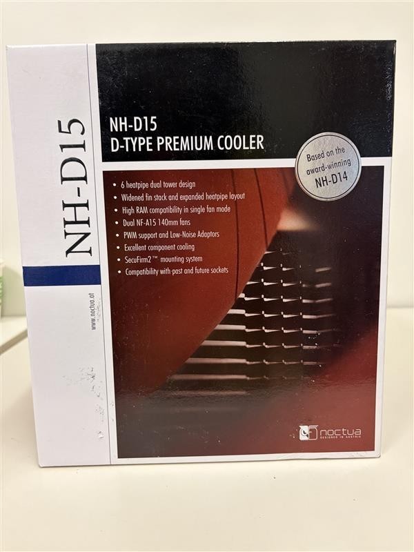 Noctua NH-D15 Premium CPU Cooler with NF-A15 x 2 PWM Retail Cooling Fans