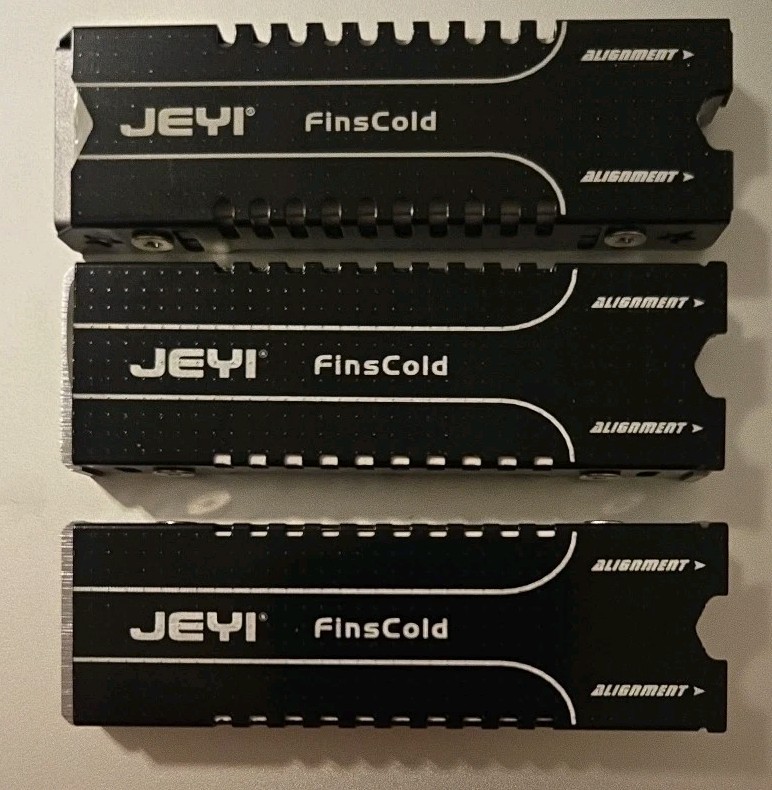 3 JEYI Low Profile Aluminum Heatsinks M.2 2280 NVMe SSD FinsCold