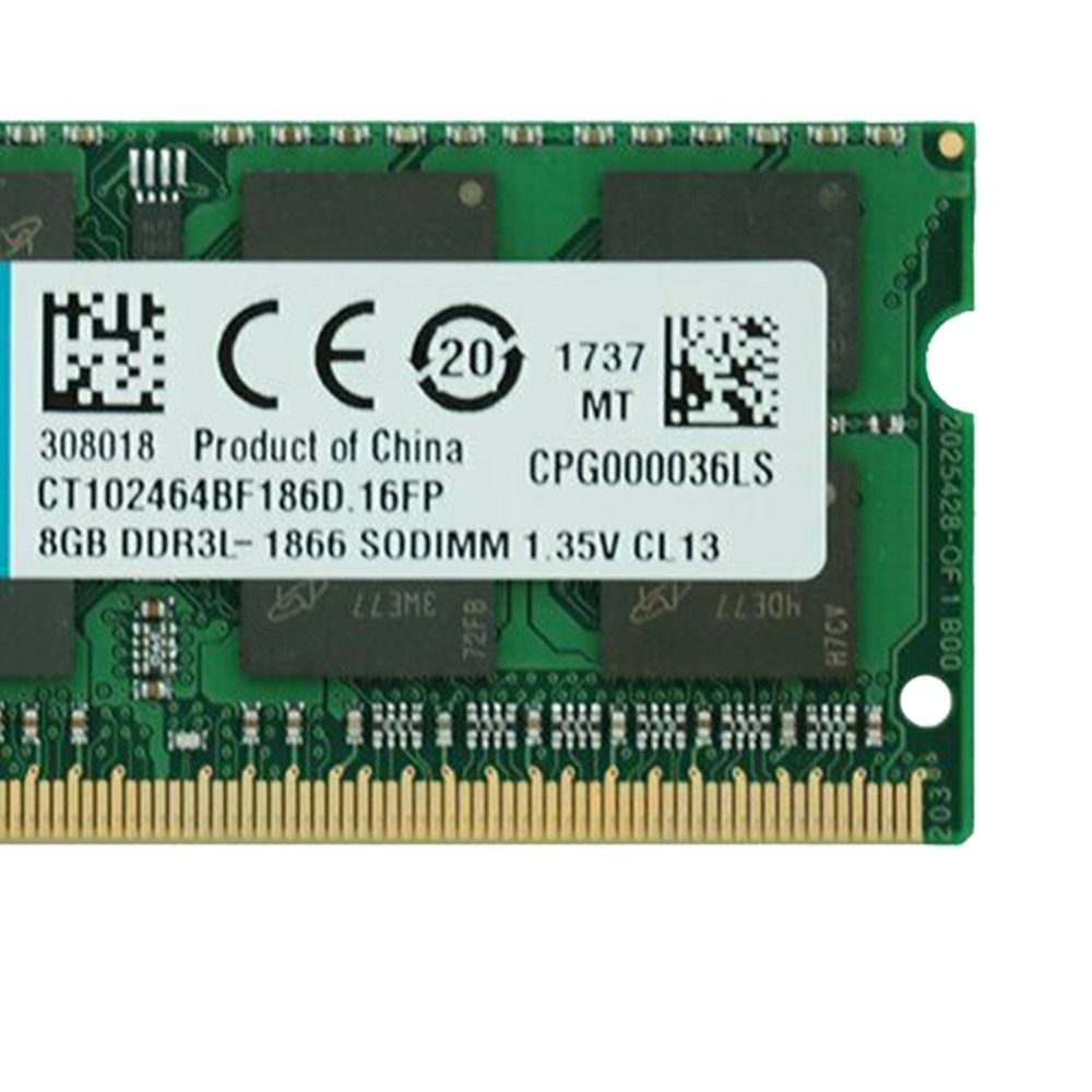 Crucial 16GB kit 2x 8GB DDR3L1866 PC3L-14900S 1.35V Laptop Notebook Memory RAM