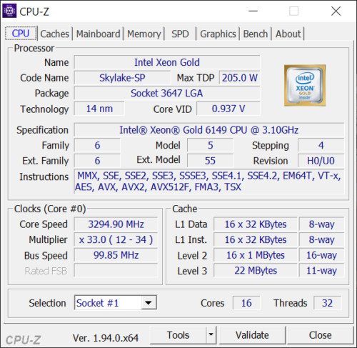 Intel Xeon Gold 6149 OEM CPU LGA-3647 3.1GHz 16-Core 205W SR3G2 cf. 6154 6246R