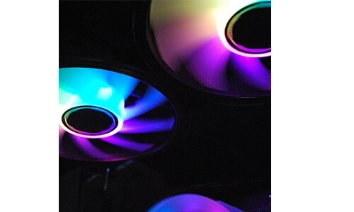 FAN KIT 5-Pack – 120mm Addressable RGB LED Case Cooling Fans with RGB Conroller