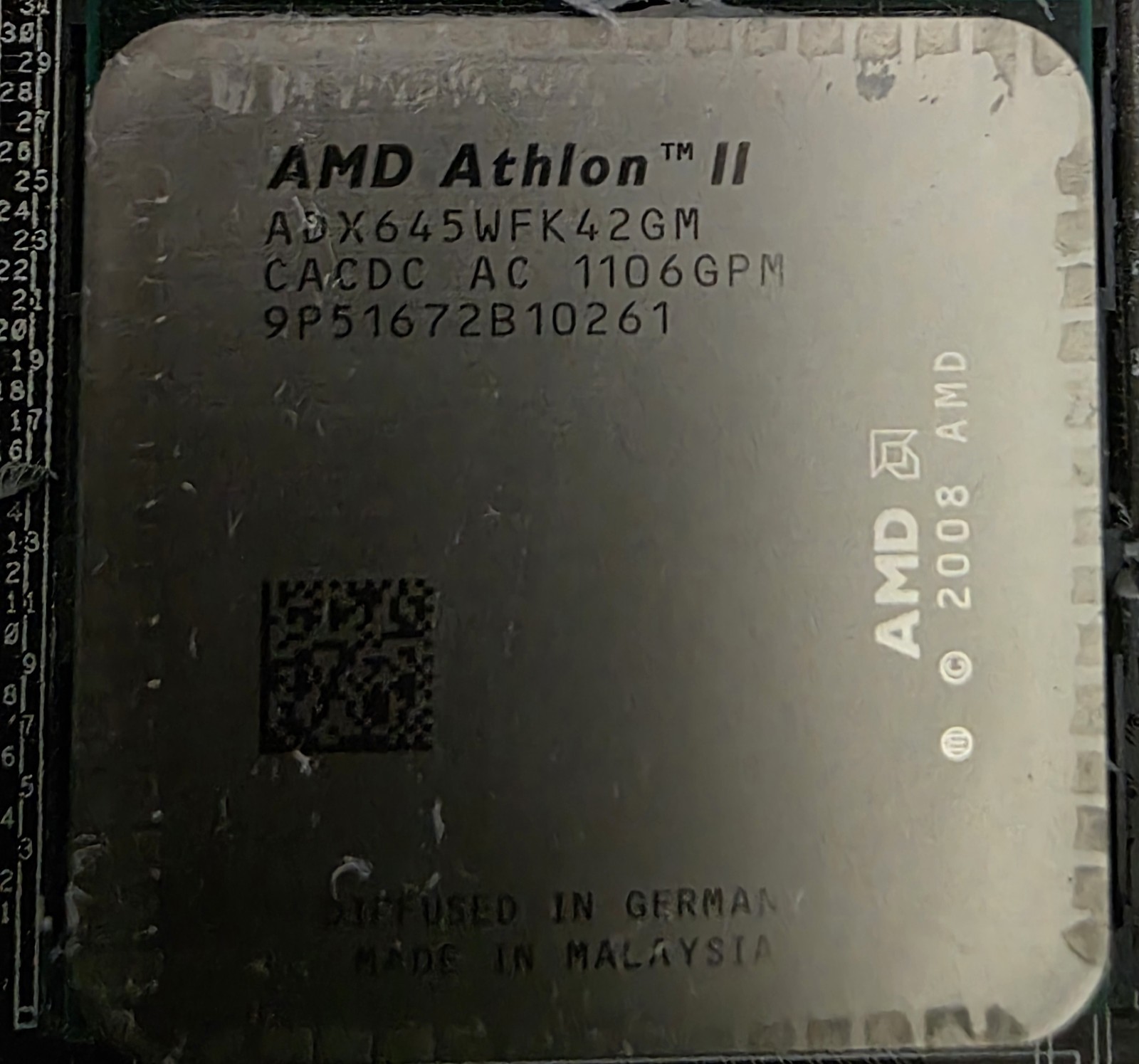 AMD Athlon II X4 645 Quad Core Processor 3.1 GHz Socket AM2+/AM3 95W CPU