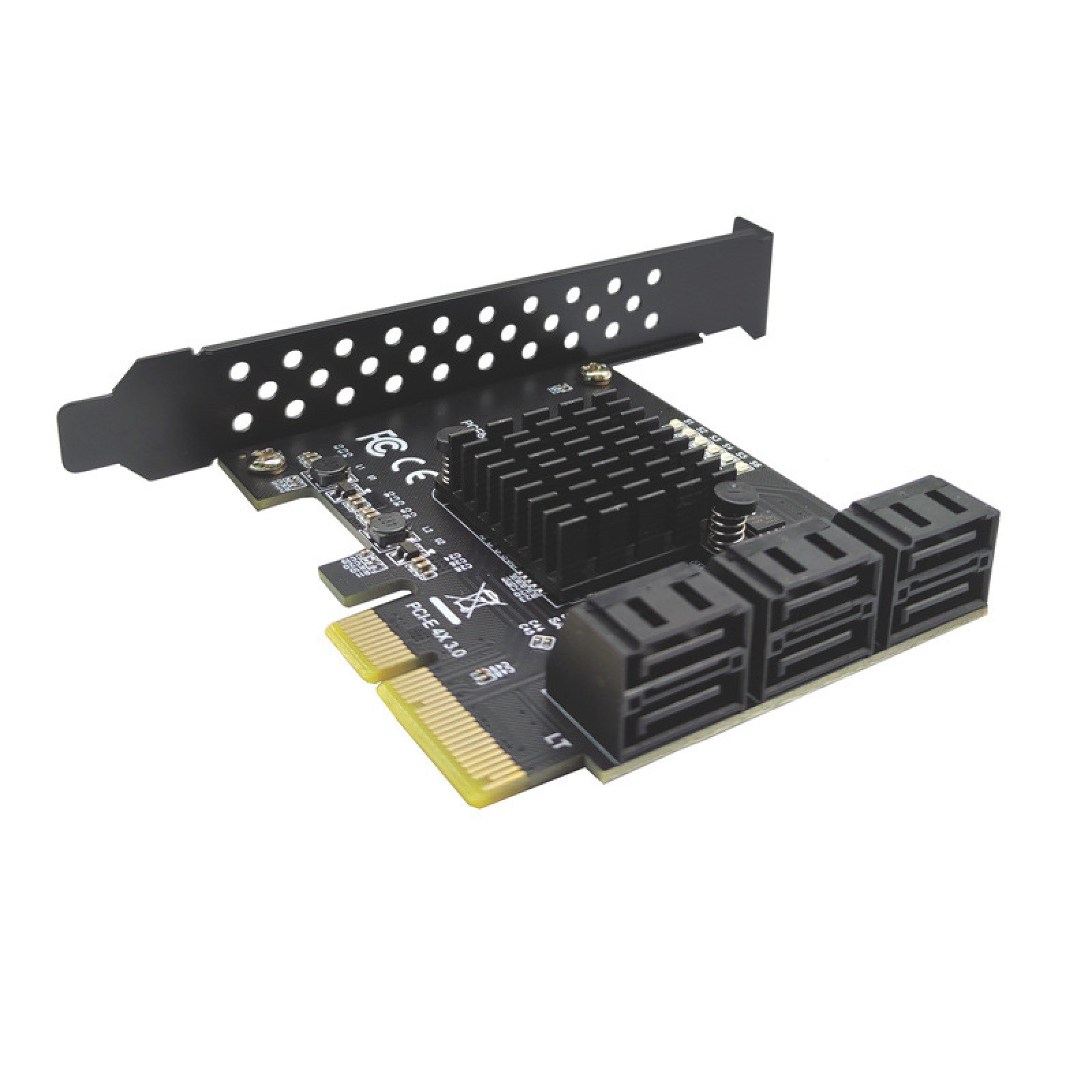 PCI-E X4 X8 X16 To 6 Port SATA3.0 Expansion Card Adapter For ASMedia ASM1166 d