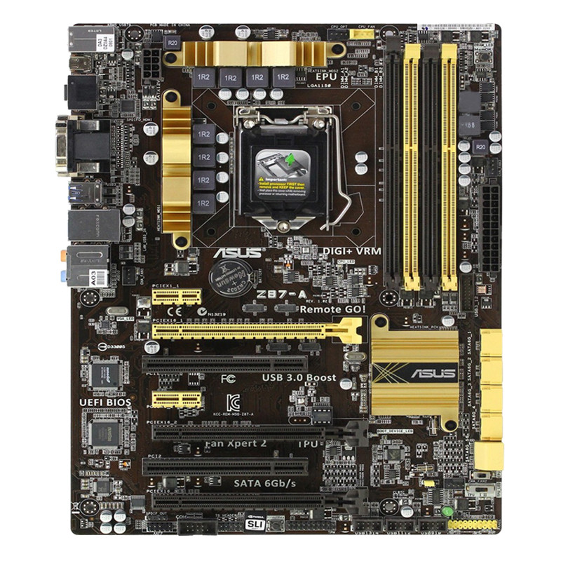 ASUS Z87-A Motherboard LGA 1150 4*DDR3 Intel Z87 DVI Multi-GPU Support SATA III