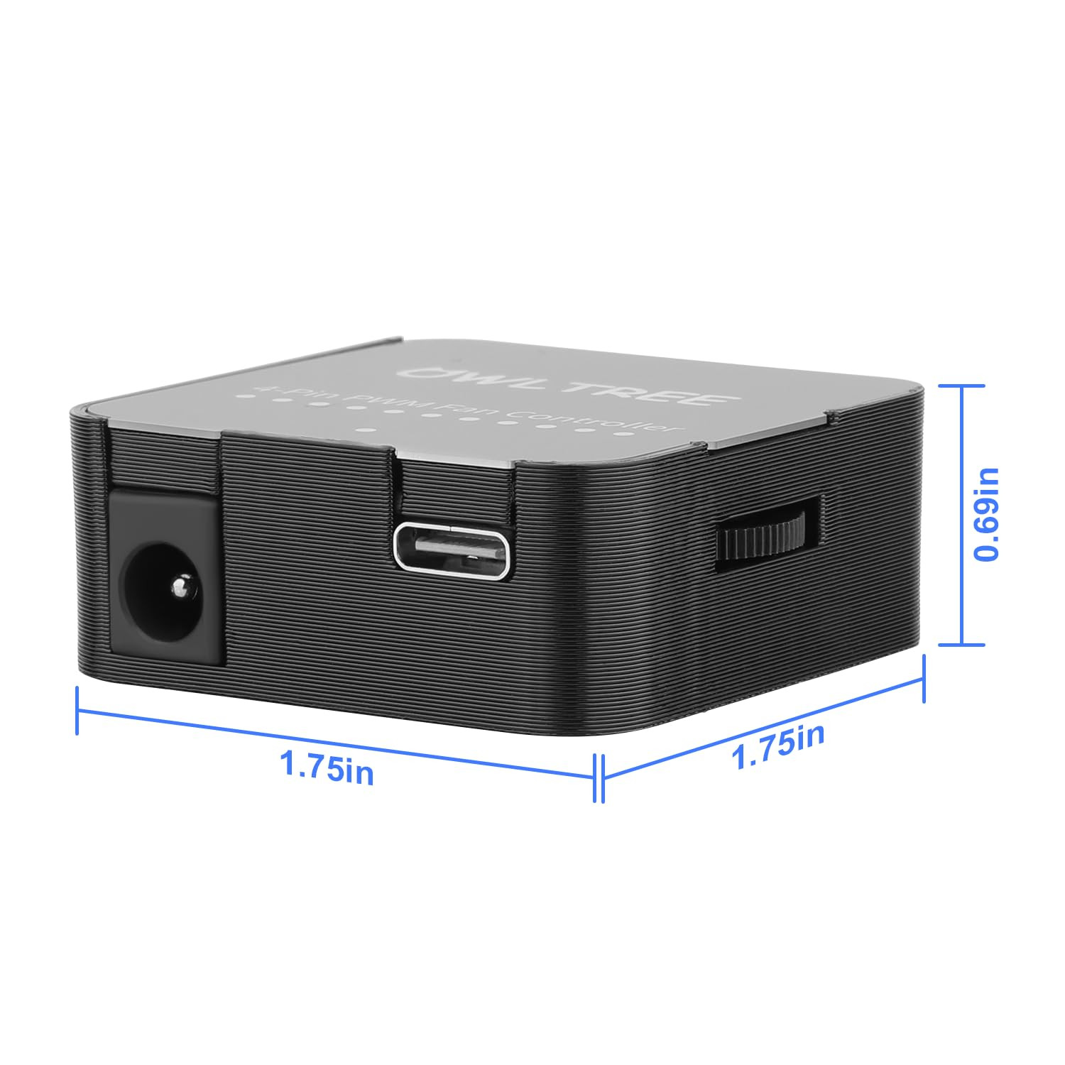 12V 4 Pin PWM Fan Speed Controller PC Fan Hub 6 Fans Supported, Powered by Type-