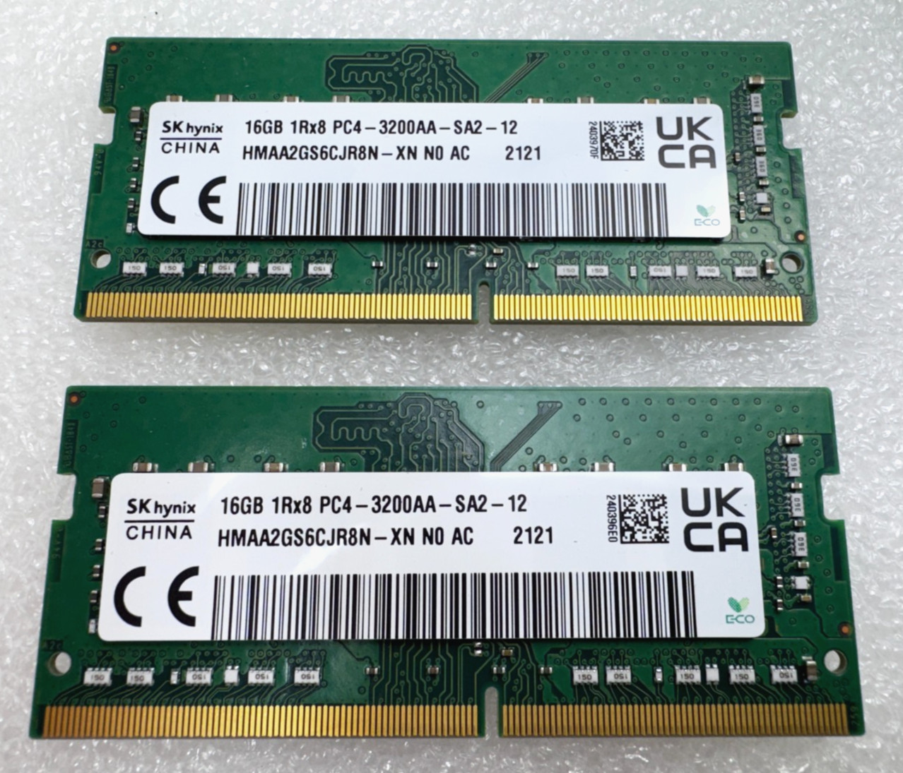 32GB – 2x 16GB SK Hynix 1Rx8 PC4-3200 25600 DDR4 SO-DIMM Laptop Memory
