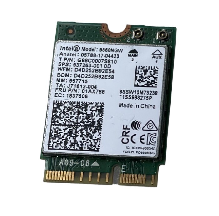 Intel Dual Band AC-9560 9560NGW NGFF 1.73Gbps BT5.0 M.2 Card Wireless Wifi *HOT