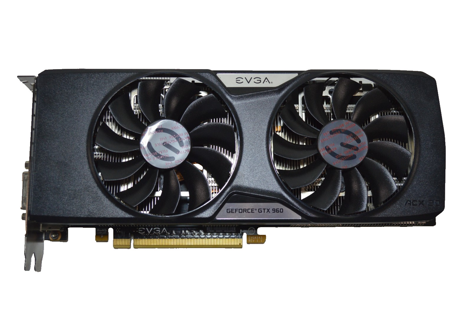 EVGA NVIDIA GeForce GTX 960 ACX 2.0 4GB GDDR5 Video Graphics Card 04G-P4-3967-KR
