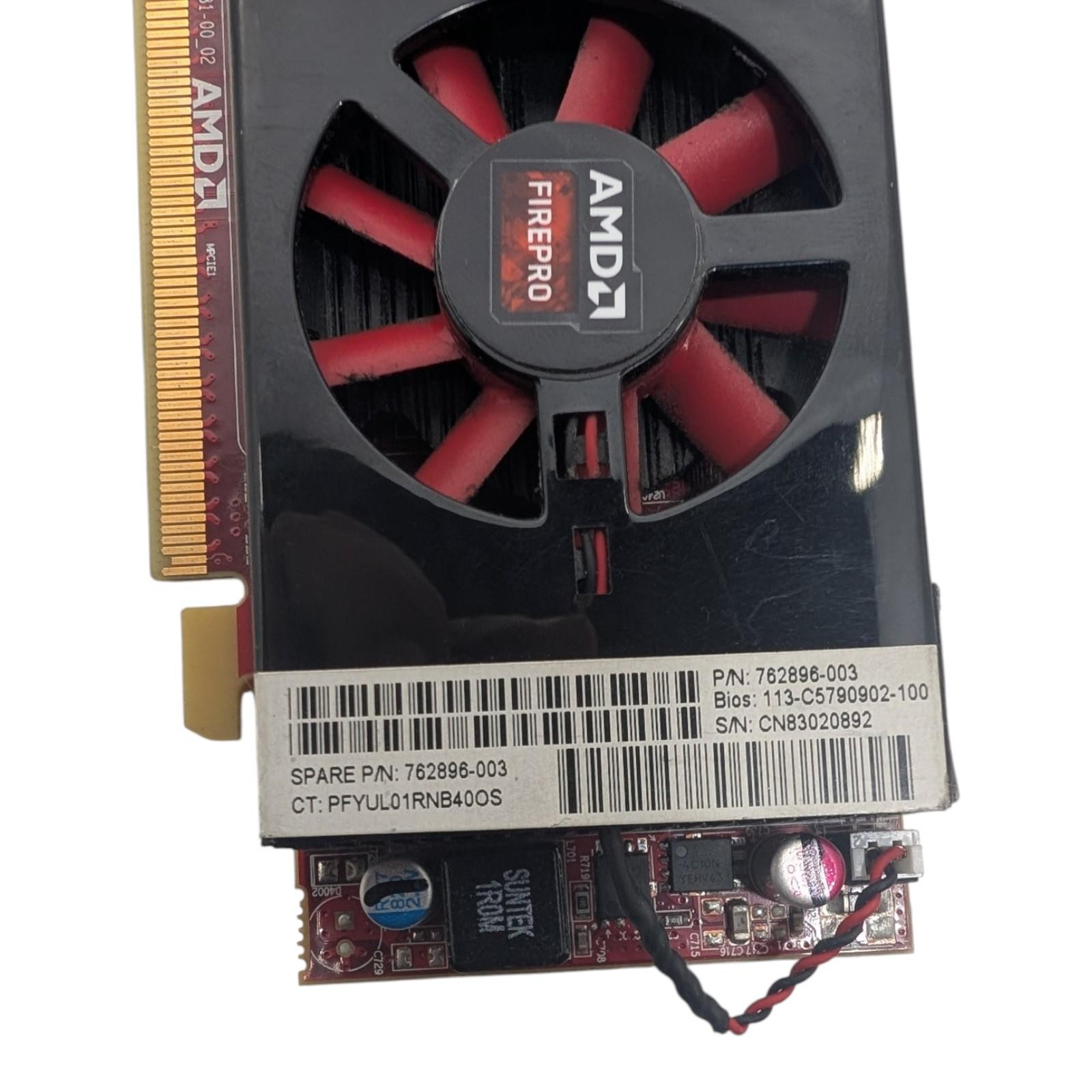 AMD FirePro W2100 2GB DDR3 PCIe Graphics Card 762896-001 Full Profile Dual DP