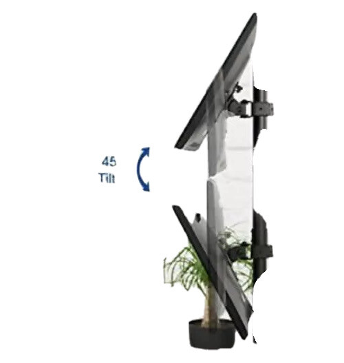Two (2) Pole mount Bracket For TV/Monitor 35mm Pole VESA 75/100mm LCD/Karaoke