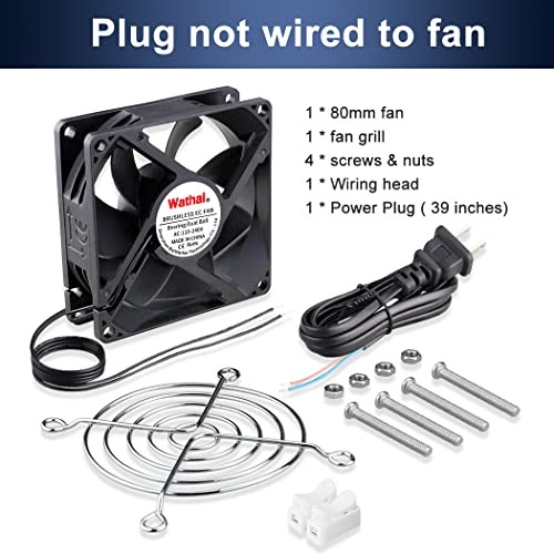 80mm EC Axial Fan AC 110V 120V Brushless Cooling Fan 80mm x 25mm | 80x25mm
