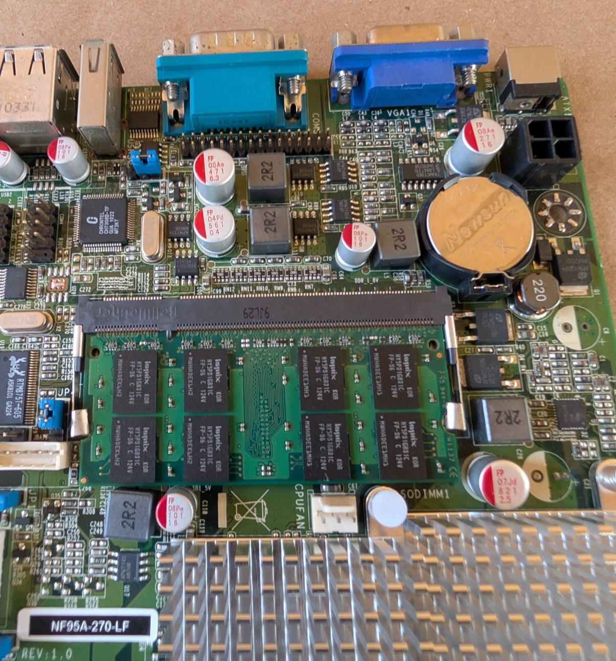 Jetway NF95A-270-LF Mini-ITX Motherboard w/ Intel Atom N270 CPU