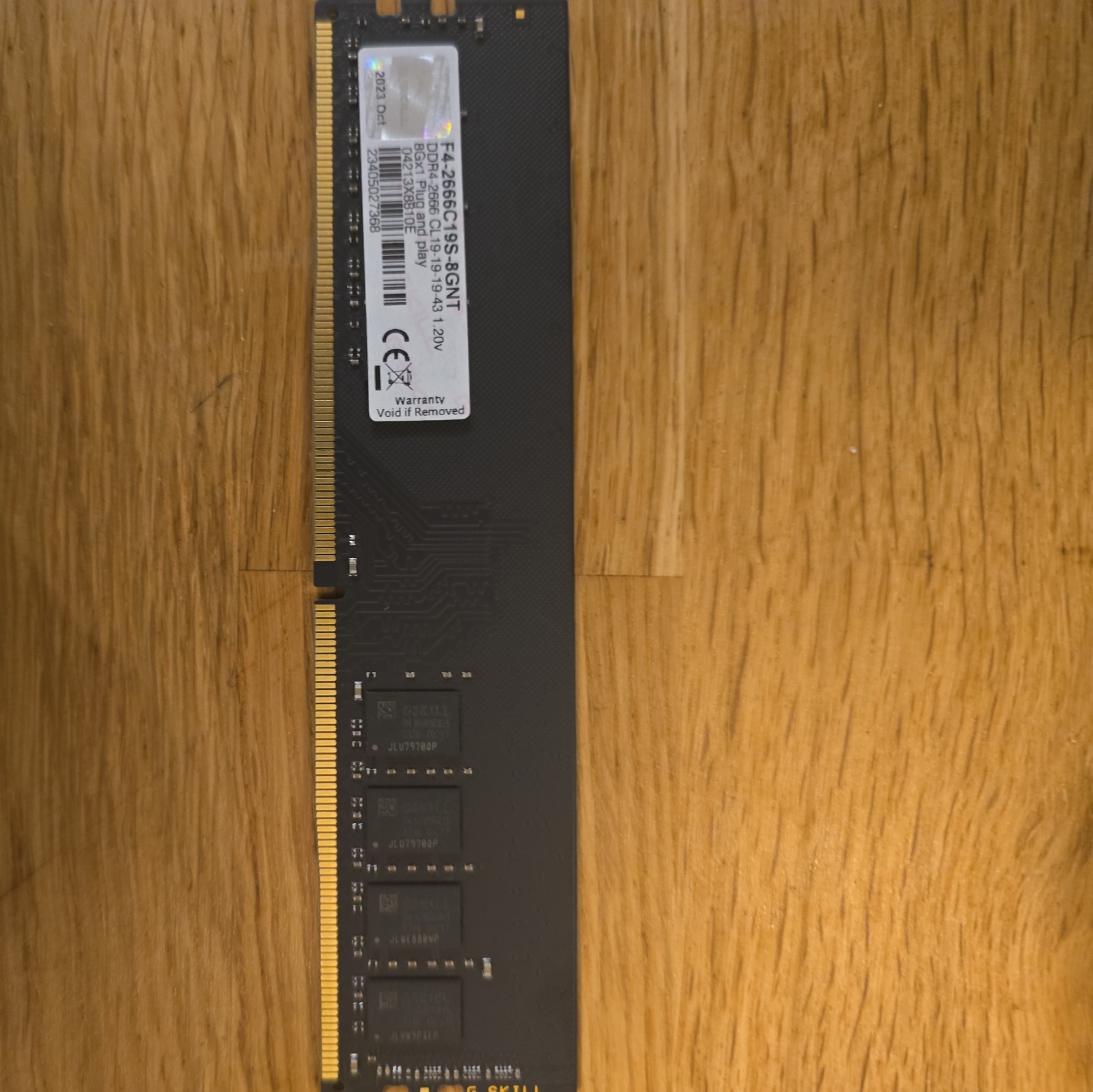🔥 G.Skill NT Series 8GB DDR4-2666 Desktop RAM F4-2666C19S-8GNT Single Module