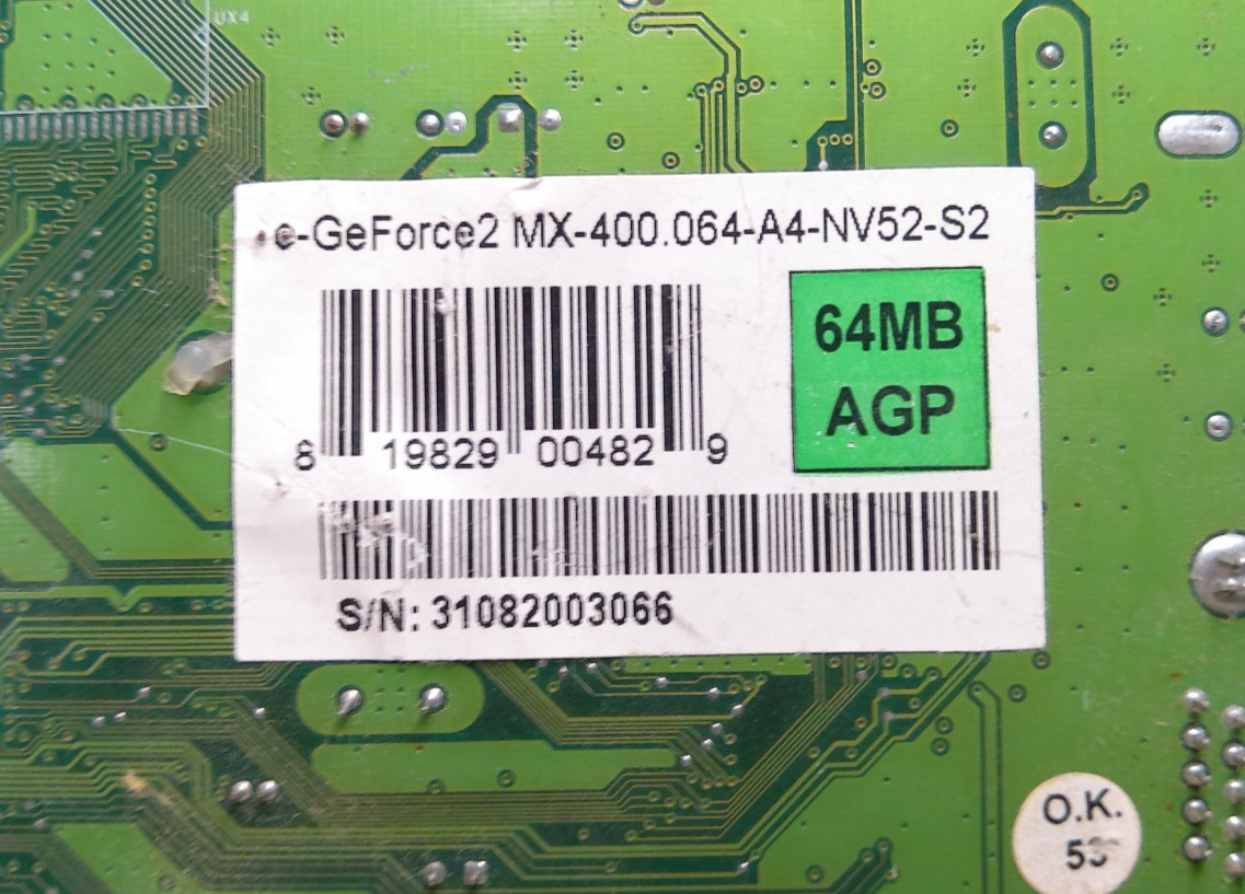 EVGA e-GeForce2 MX-400 064-A4-NV52-S2 AGP Graphics Card SP6800