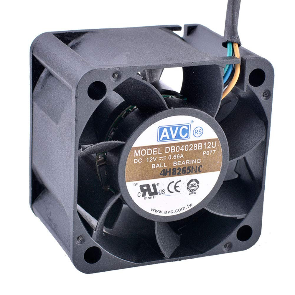 DB04028B12U 40Mm Fan 4Cm 4028 40X40X28Mm 12V 0.66A Dual Ball Bearing 4-Wire 4Pin