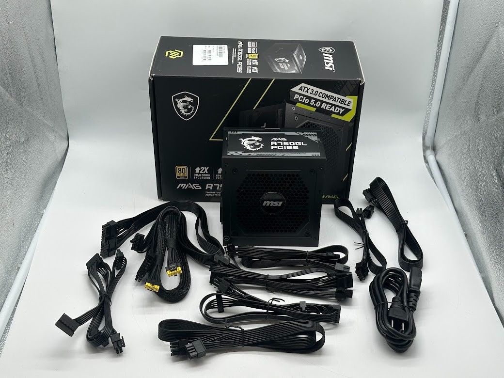 MSI MAG A750GL PCIE5, Fully Modular Compact Gaming 750W Power Supply