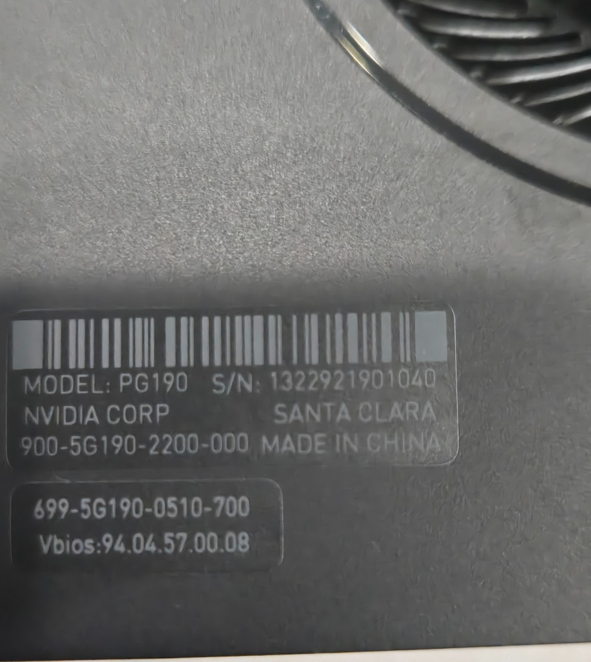 NVIDIA RTX A4000 GPU, 16GB GDDR6, PCIe 4.0, Model PG190, 900-5G190-2200-00