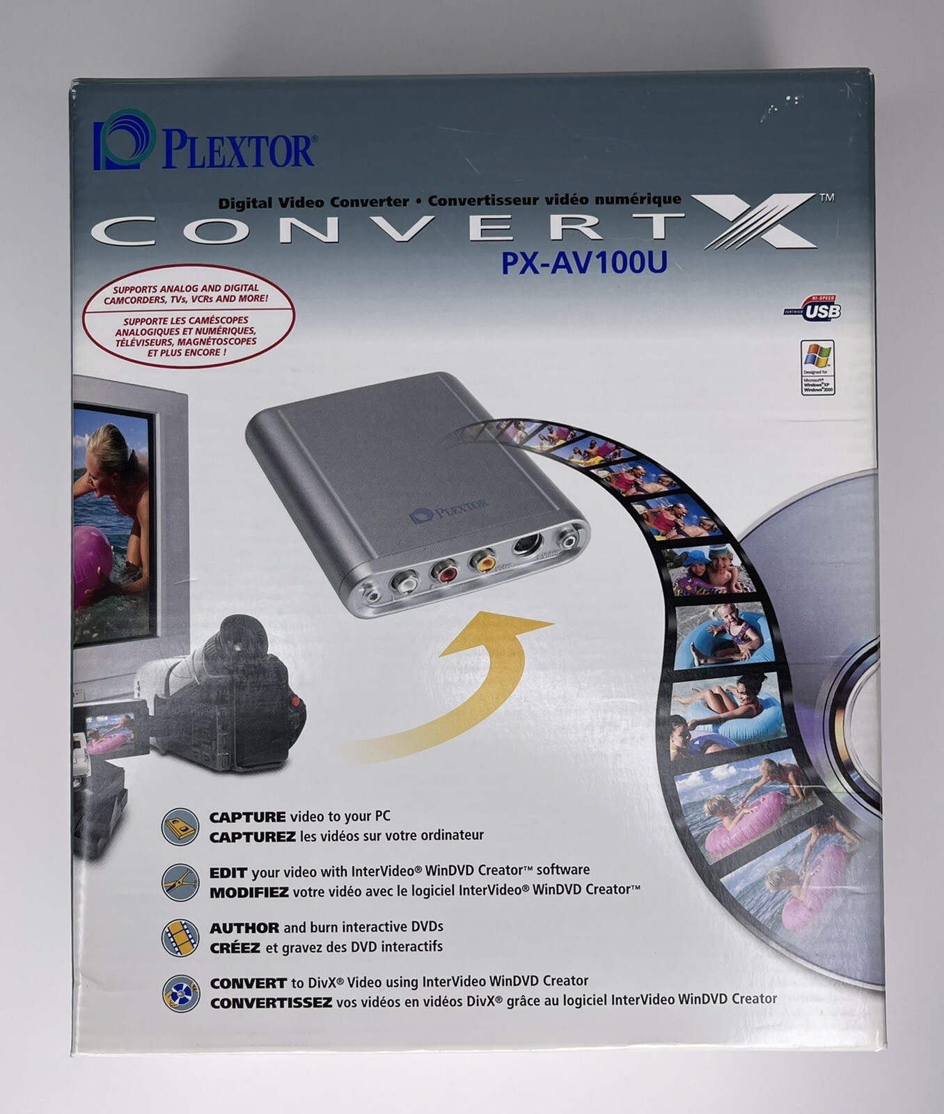 Plextor ConvertX PX – AV100U Digital Video Converter Video Capture – New Sealed