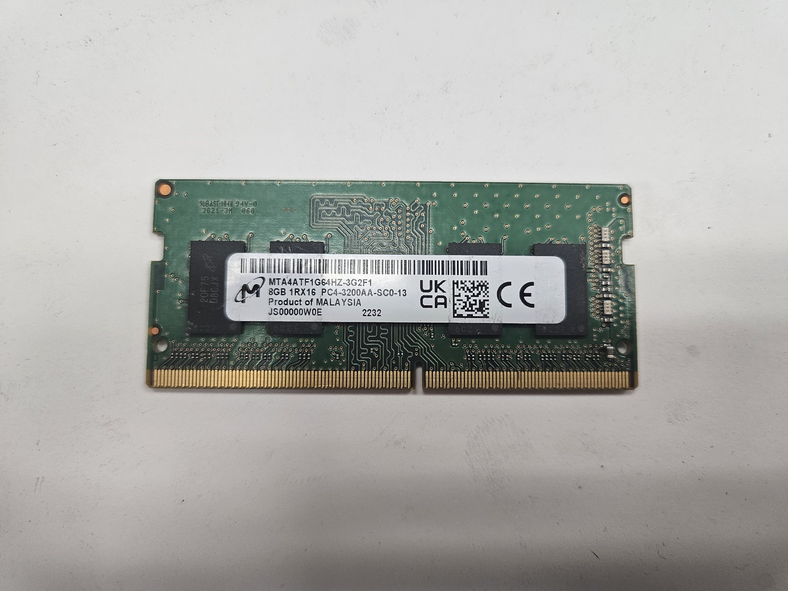 Micron 8GB (1x8GB) PC4-3200AA DDR4 SODIMM Laptop RAM