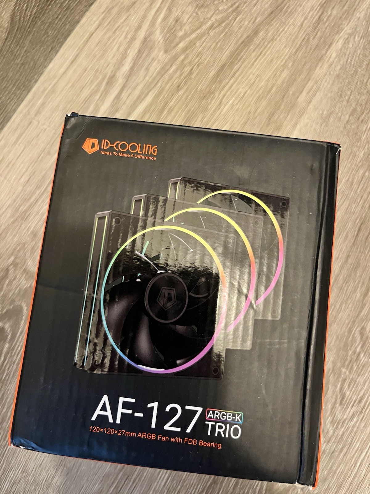 ID-COOLING Fans (3pk) AF-127 ARGB-K TRIO, 120x120x27mm Fans w/ FDB Bearing New!