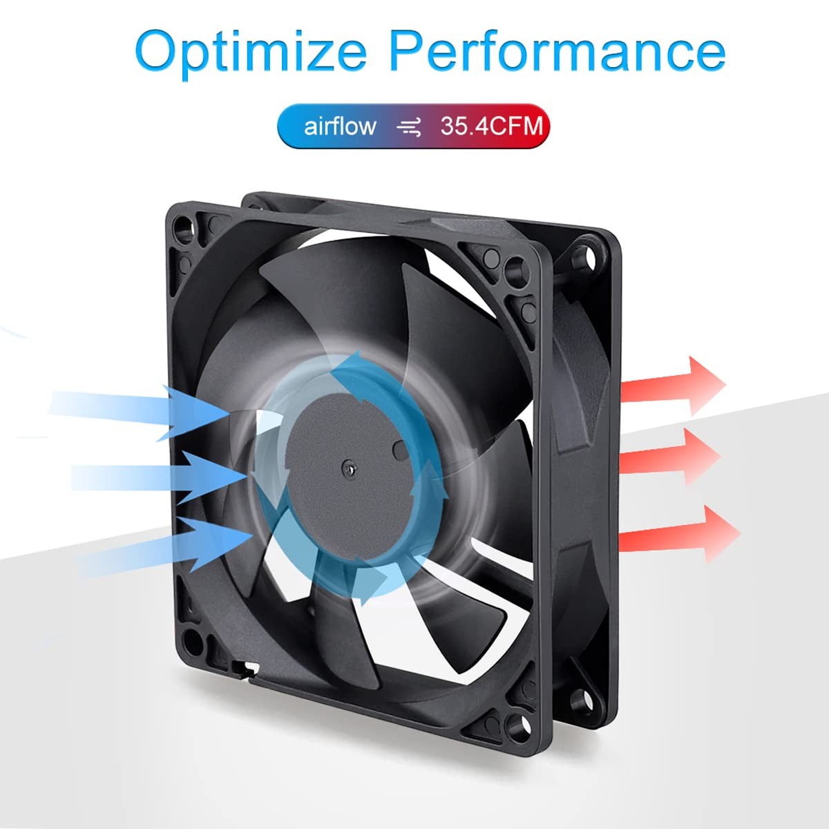 GDSTIME 80mm x 20mm 8020 12V DC Brushless PC Case Cooling Fan 2Pin 80x80x20mm