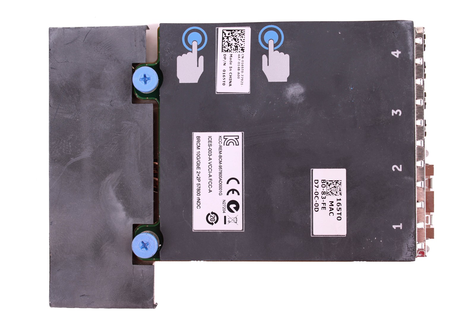 Dell Broadcom 57800S 2x 1GbE Ethernet 2x 10Gb SFP Daughter Card 0165T0 165T0