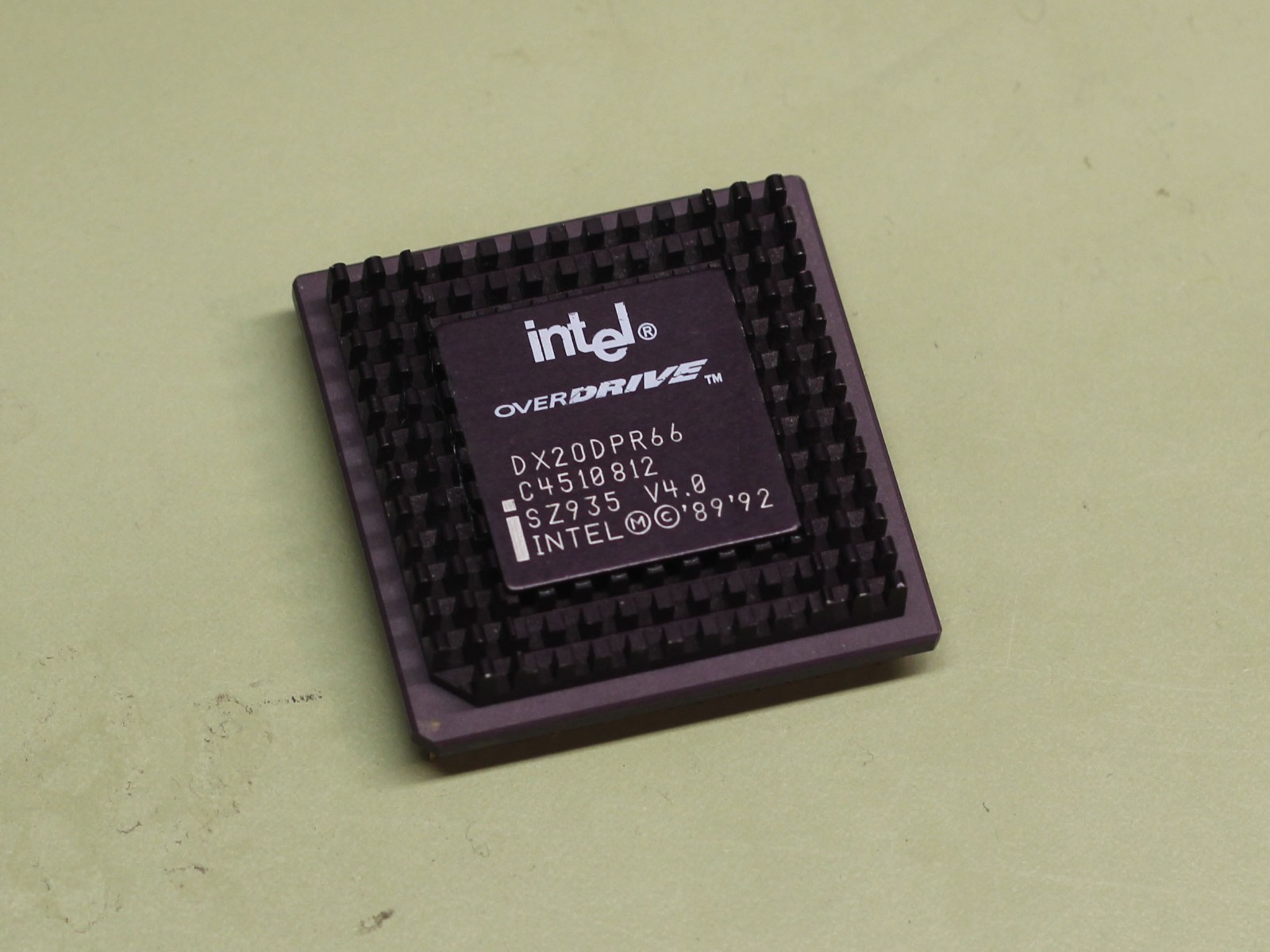Intel i486 Overdrive DX20DPR66, 66MHz, SZ935, Socket 2, 3, Vintage CPU, Working