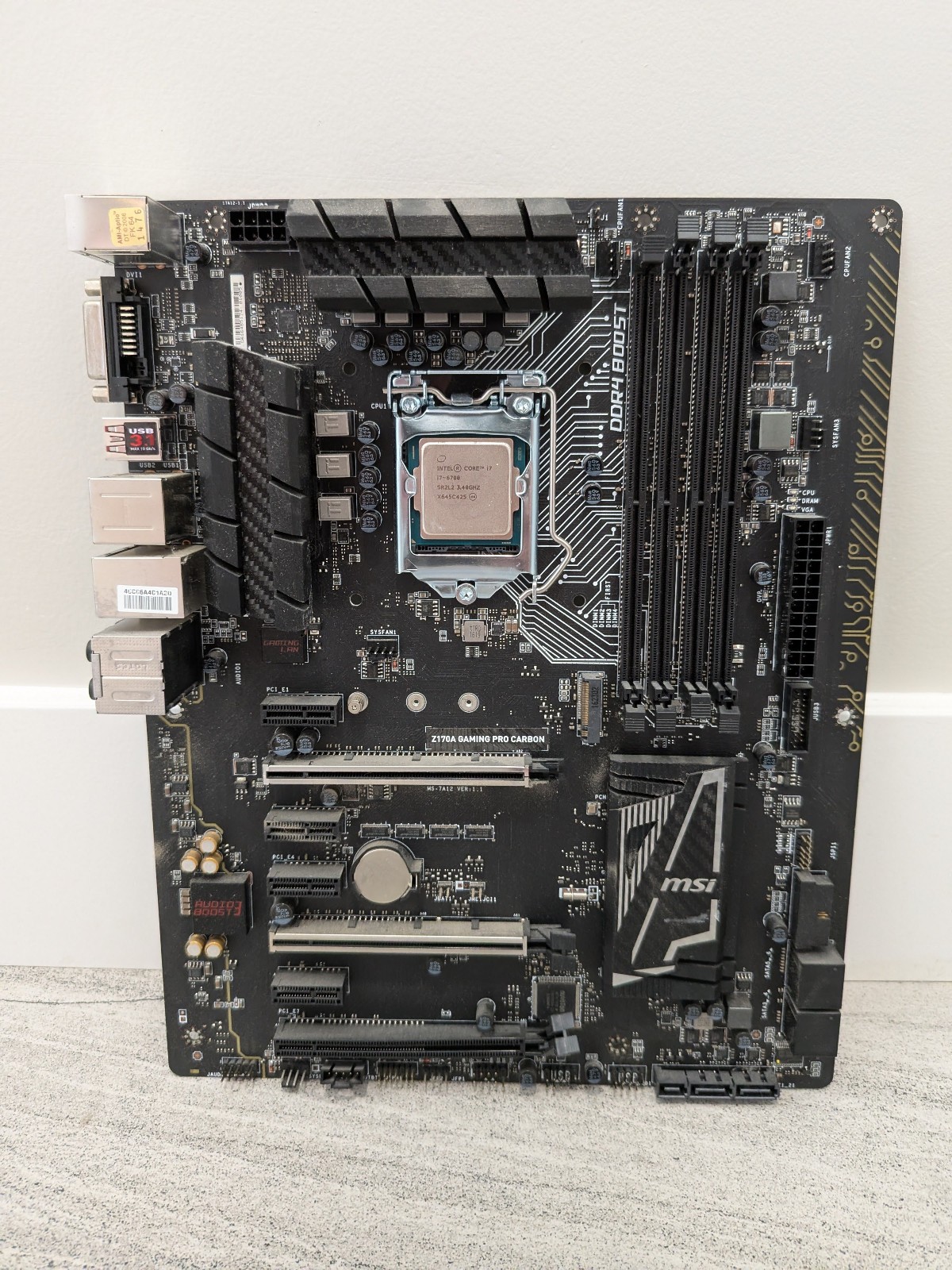 MSI Z170A GAMING PRO CARBON MotherBoard With INTEL i7-6700 CPU 4.00GHz