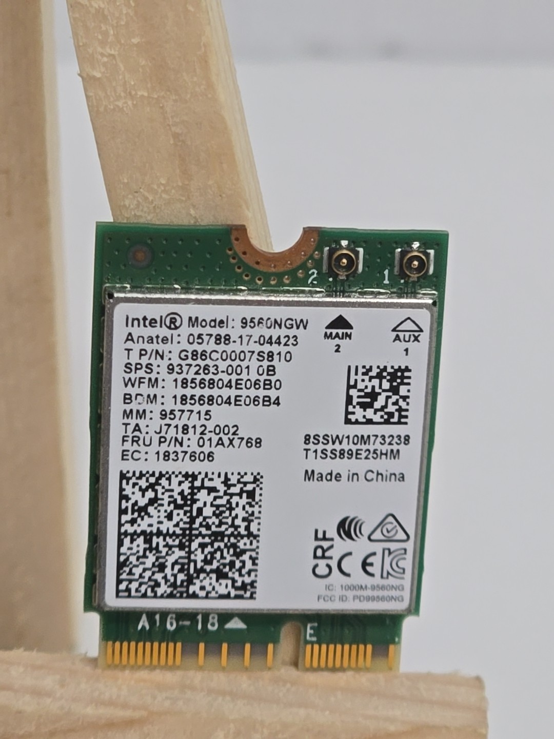 Intel Dual Band Wireless-AC 9560NGW NGFF Wi-Fi Bluetooth 5.0 Card 01AX768 TESTED