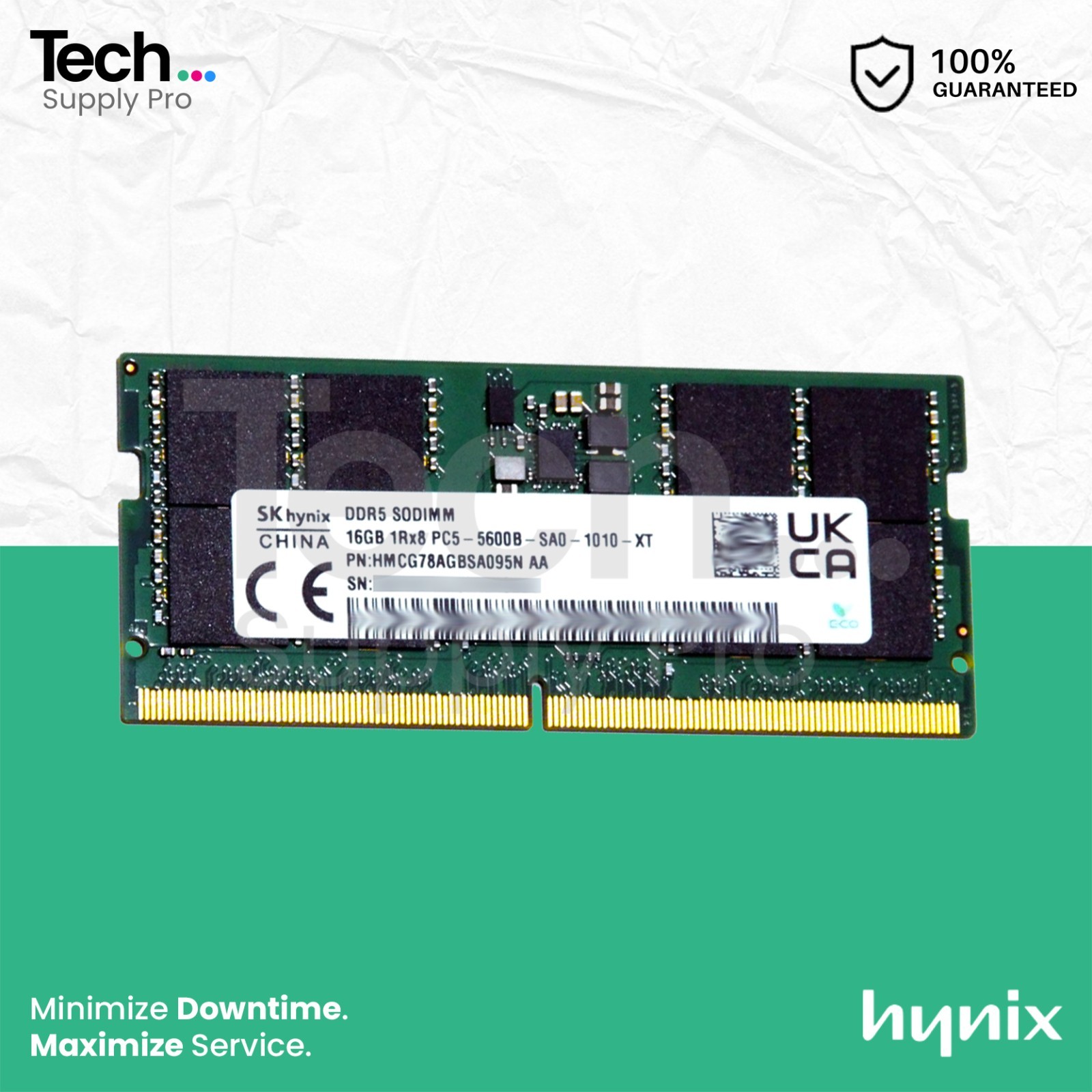 HMCG78AGBSA095N Hynix 16GB PC5-44800 DDR5-5600MHz 1Rx8 SO-DIMM 1.1V Memory