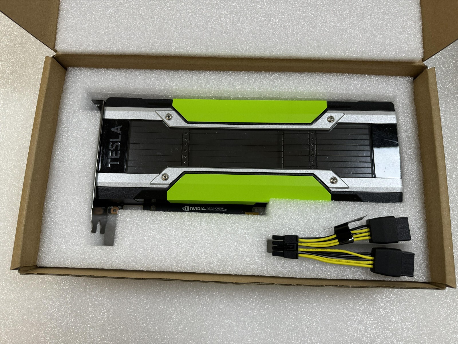 NVIDIA TESLA P100 16GB GPU HBM2 PCI-EXPRESS Graphics Card w/adapter cable