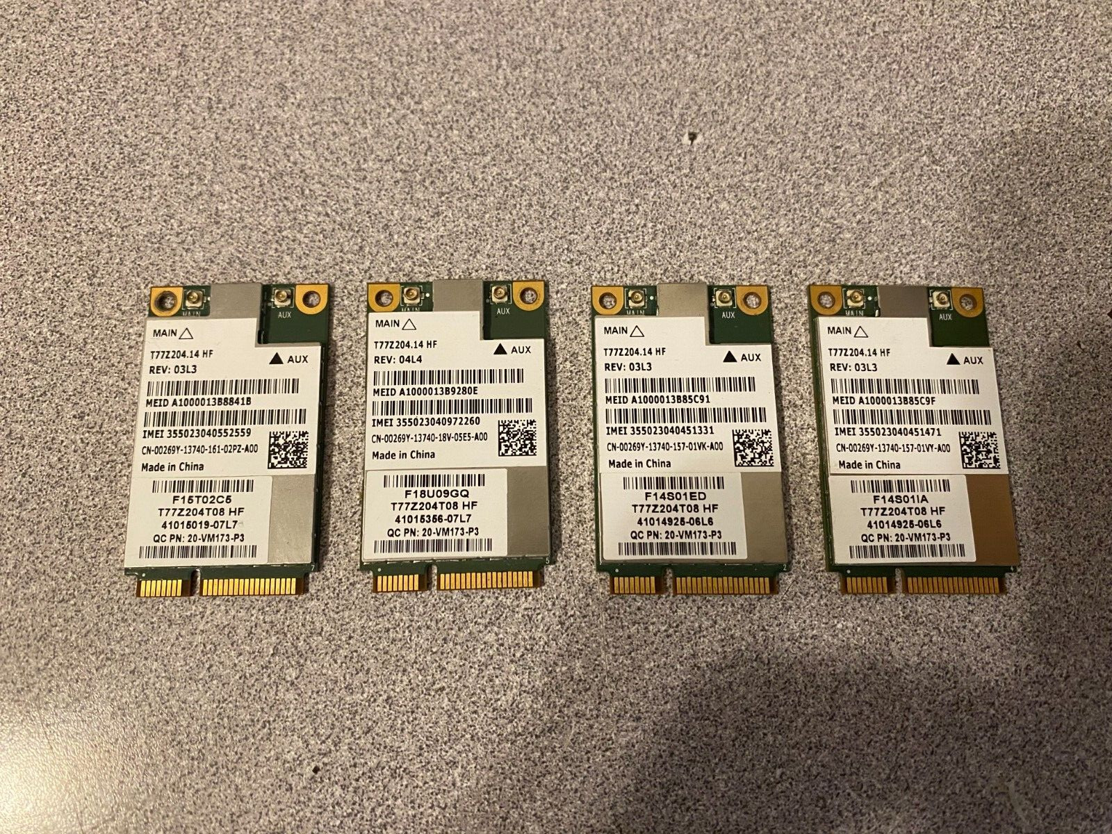 Lot of 4 OEM Dell Mobile Broadband WWAN Cards 0269Y Quick Ship
