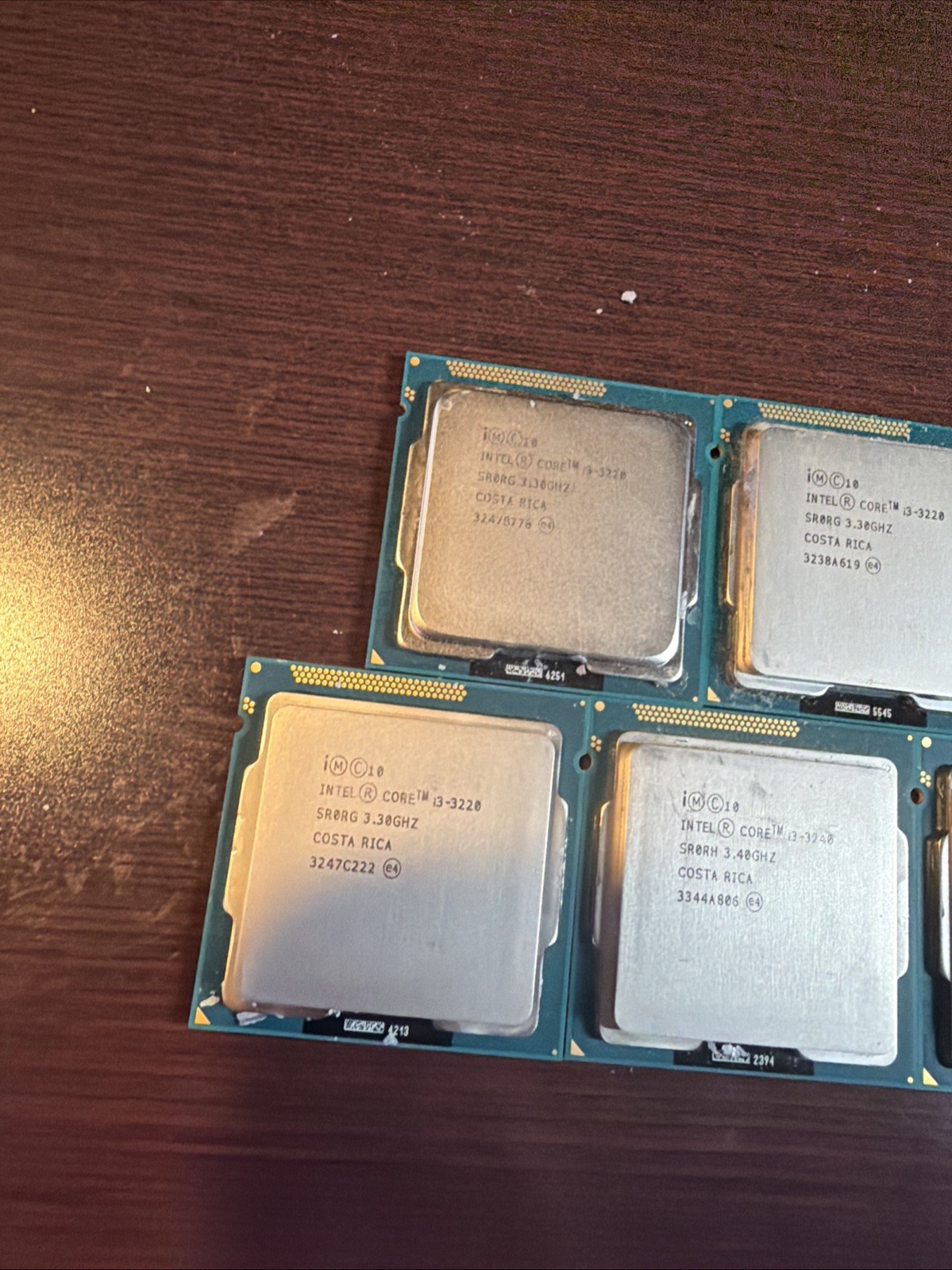 Intel Core Lot of 7 3rd Generation i3 Processors i3-3220 / i3-3240 Tested