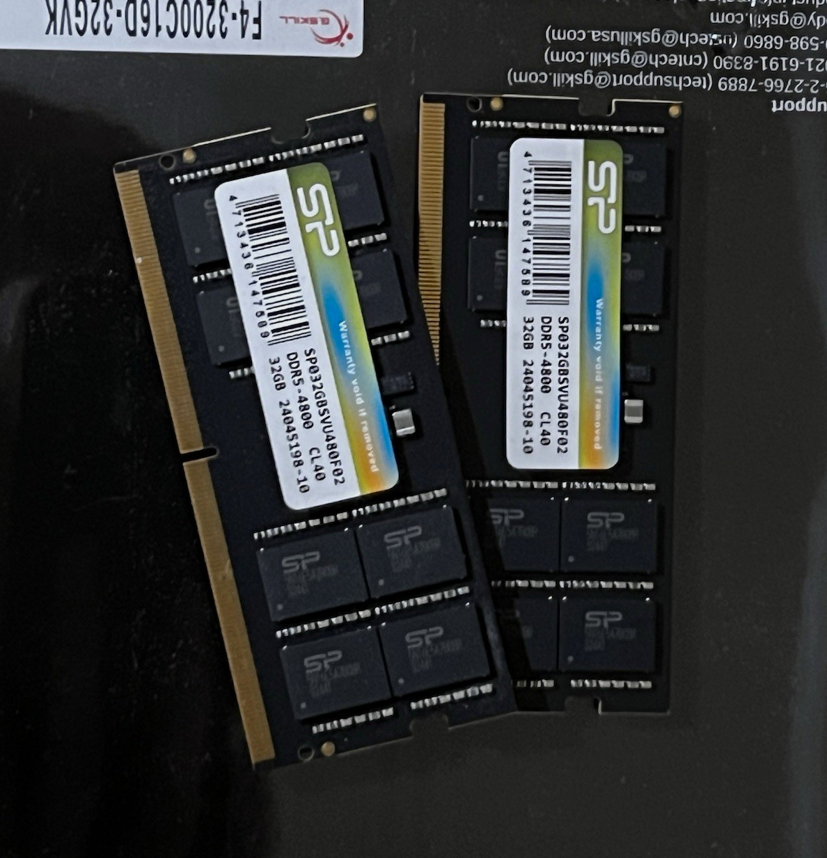 Silicon Power 64GB (2x32GB) DDR5-4800 PC5-38400 262-Pin SO-DIMM RAM