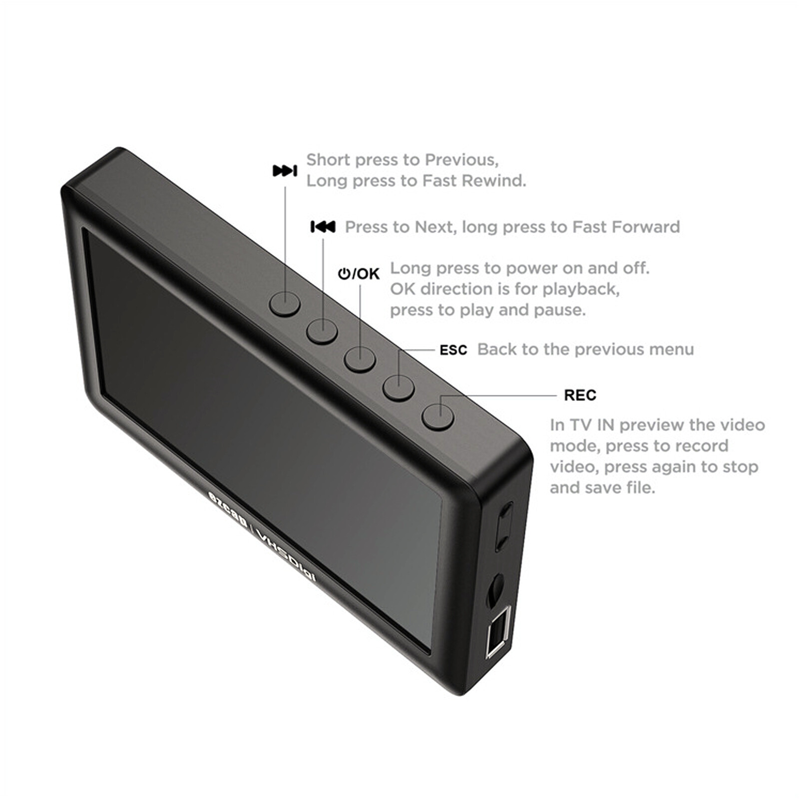 VHS Video to Digital Converter Video Capture Box Recorder Video from VCR M8K1