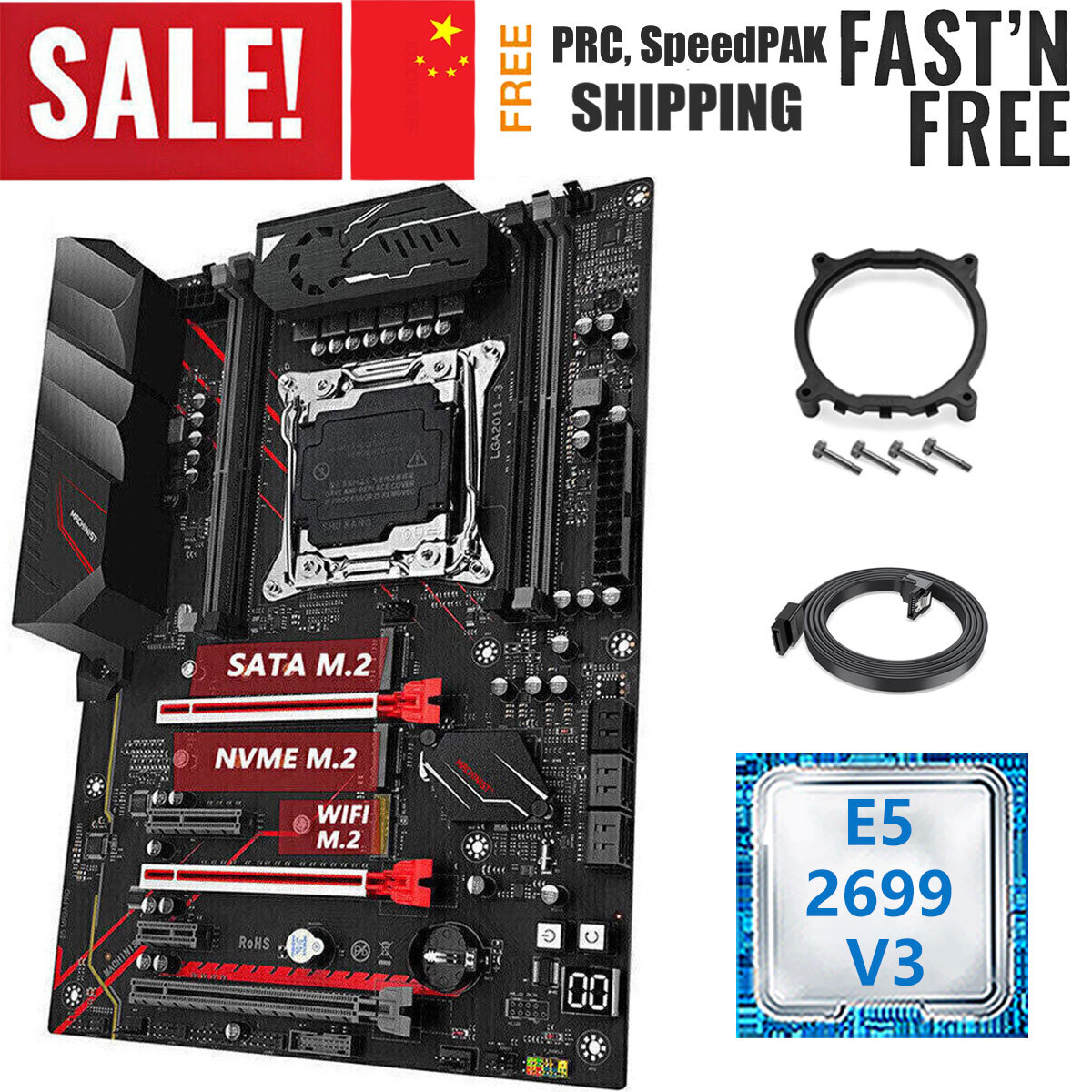 X99 MR9A PRO MAX Motherboard LGA 2011-v3 + Xeon E5-2699 V3 CPU Support DDR4 RAM