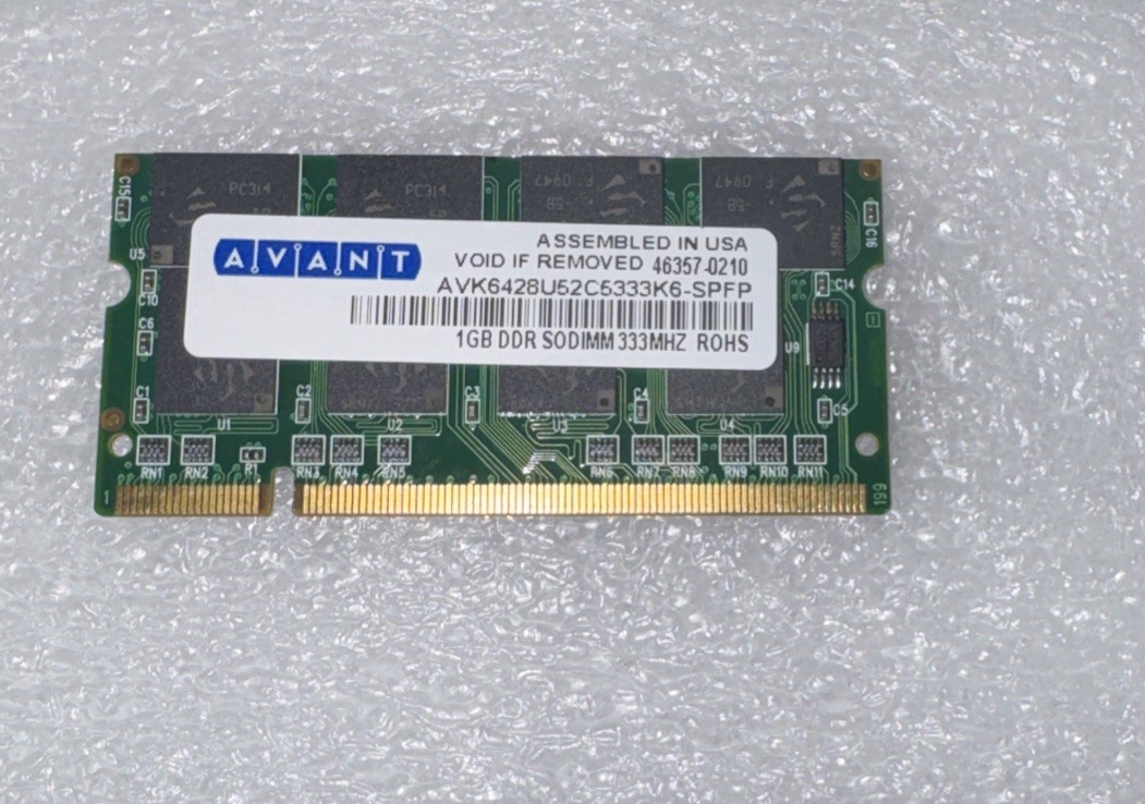 Avant 1GB Ram DDR 333Mh Memory AVK6428U52C5333K6-SPFP