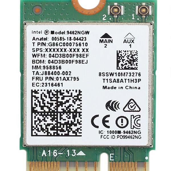 Intel 9462NGW Wireless Dual Band wifi 802.11ac MU-MIMO Bluetooth 5.0 NGFF card