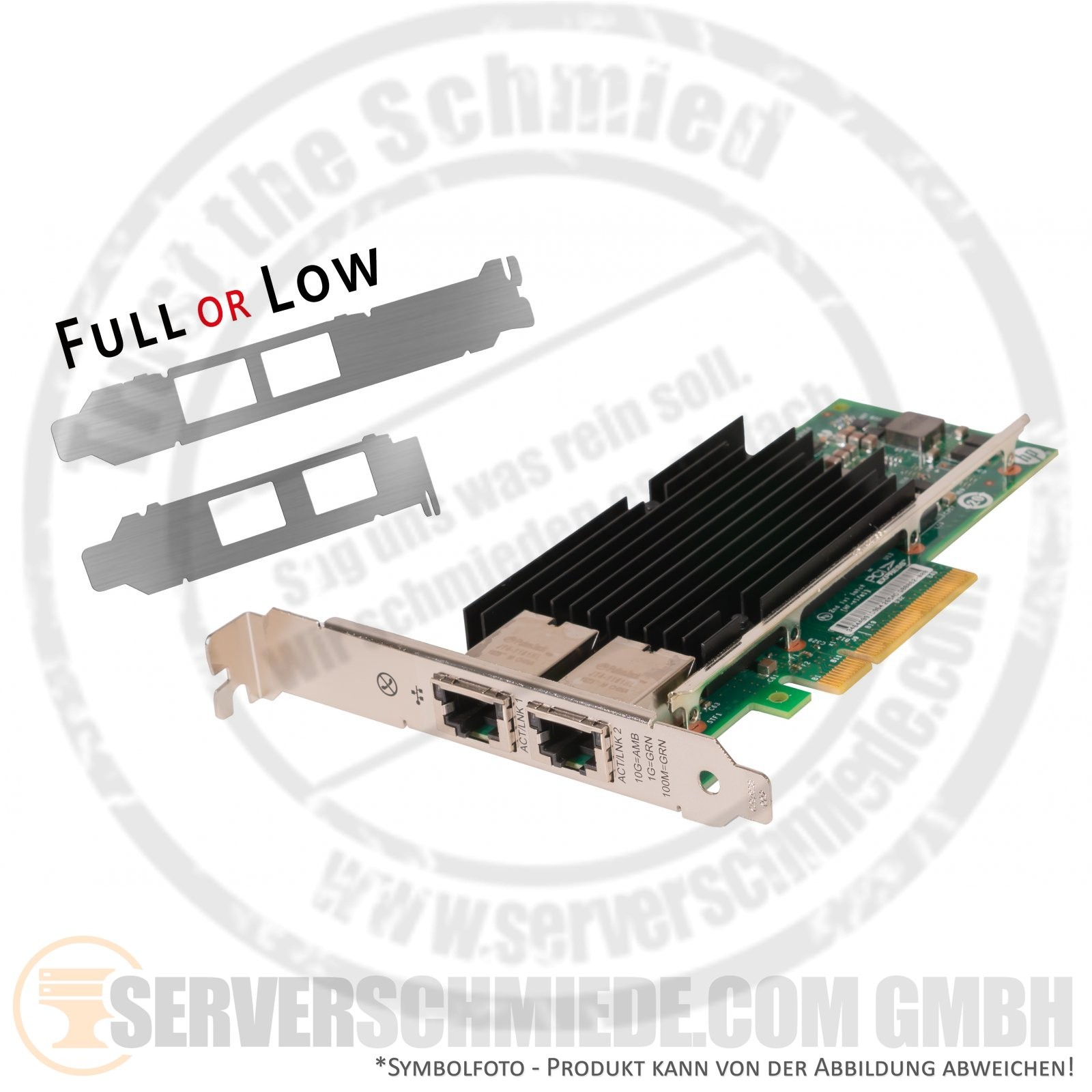 HP 561-T 2x 10GbE Ethernet Network LAN PCIe x8 X540-T2 Controller 716591-B21